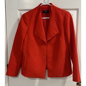Talbots Women's Career Orange Open Blazer Jacket Size 8P